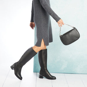 Boots Zara: Black Leather Sole Bliss USA