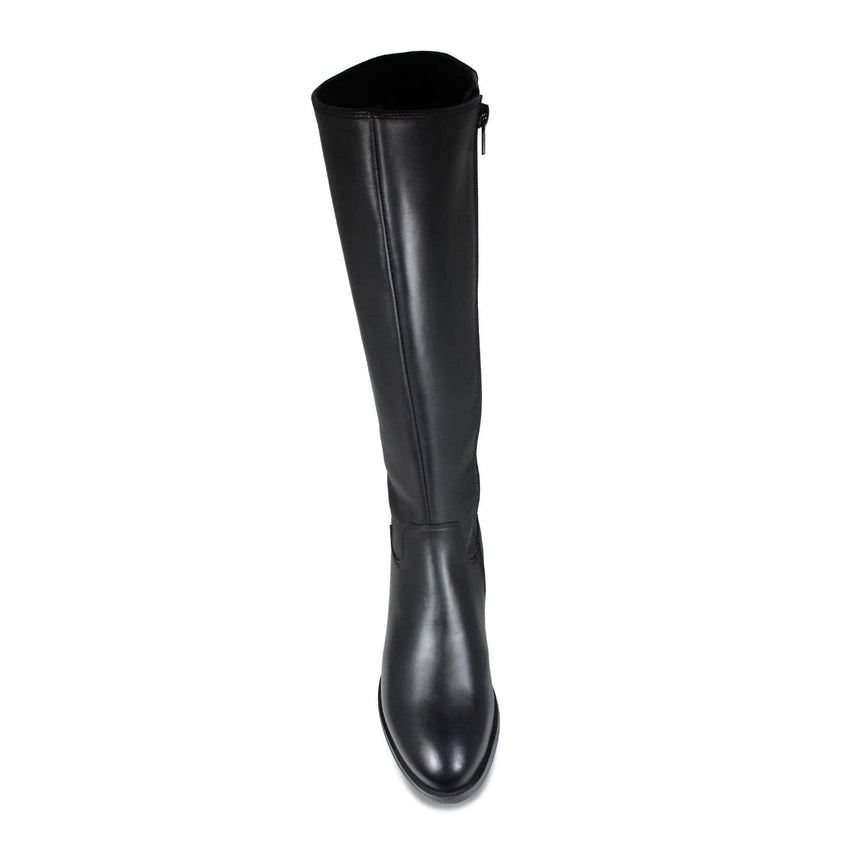 Zara: Black Leather Boots Sole Bliss