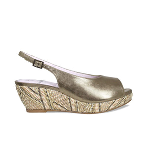 Shoes Zoey: Bronze Leather Sole Bliss USA