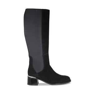 Boots Zita: Black Suede Sole Bliss USA