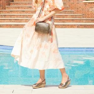 Shoes Zoey: Bronze Leather Sole Bliss USA