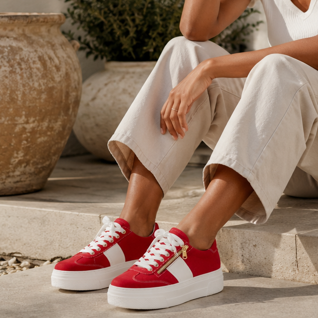 Dash: Red Suede Shoes Sole Bliss