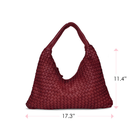 Blythe: Bordeau Weave Leather