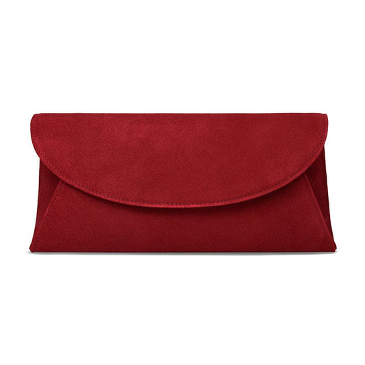 Jenna: Cherry Red Suede Bags Sole Bliss
