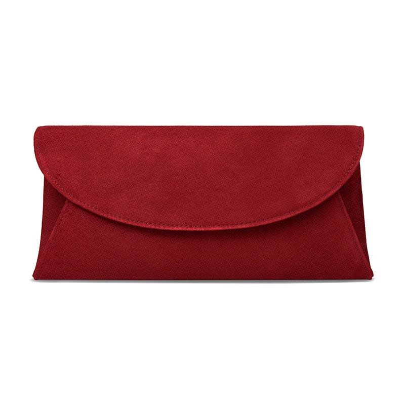 Jenna: Cherry Red Suede Bags Sole Bliss