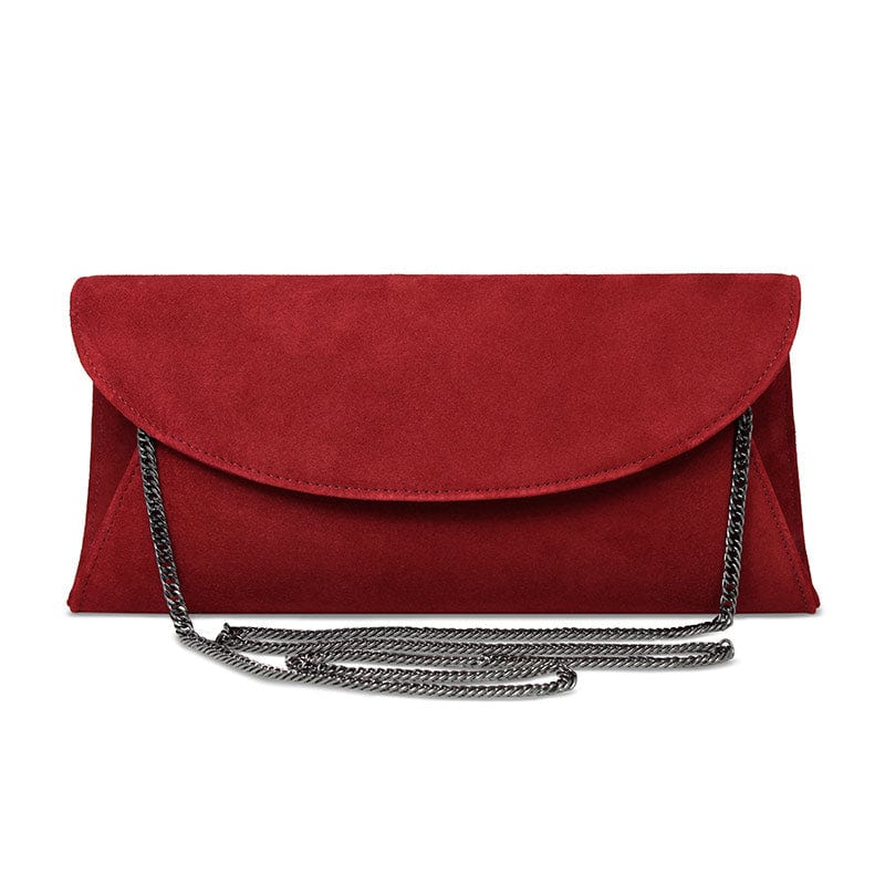 Jenna: Cherry Red Suede Bags Sole Bliss