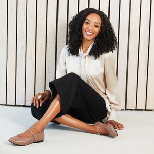 Shoes Layton: Taupe Leather Sole Bliss USA