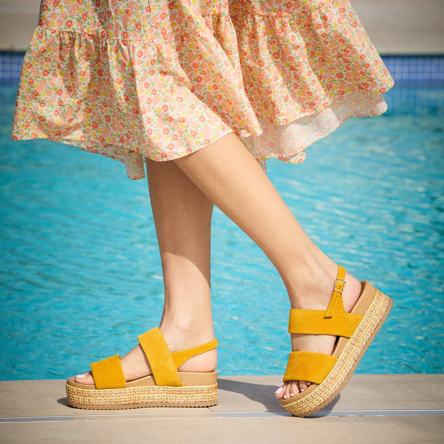 Bea: Sunflower Suede Shoes Sole Bliss