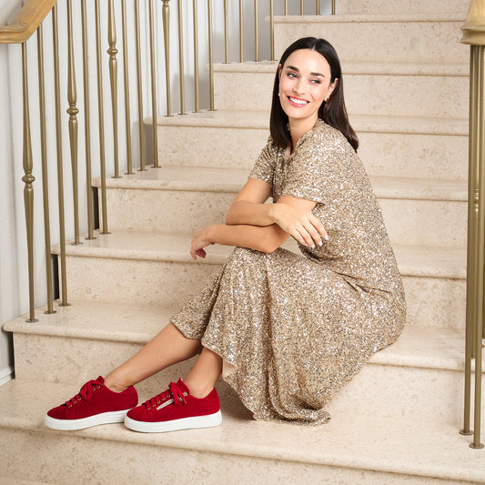 Feather: Red Suede