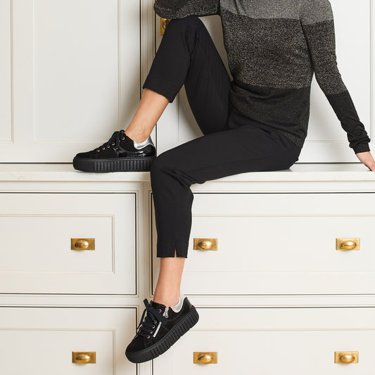 Tempo: Black Suede & Patent Leather