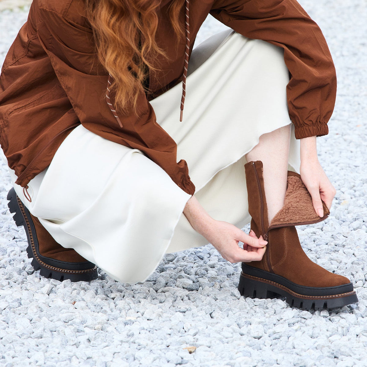 Fen: Tan Suede Boots Sole Bliss