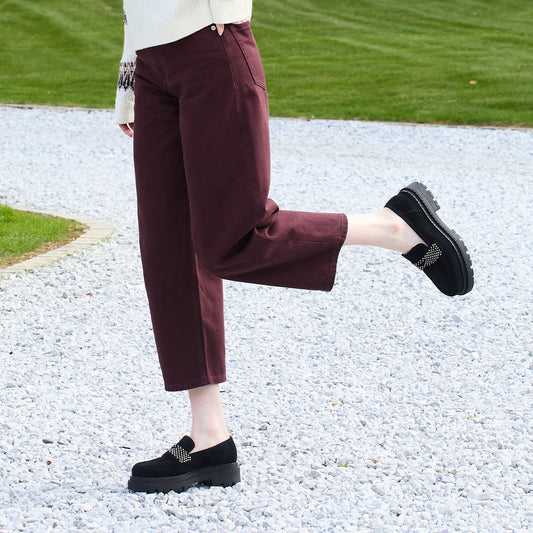 Fitz: Black Suede & Studs