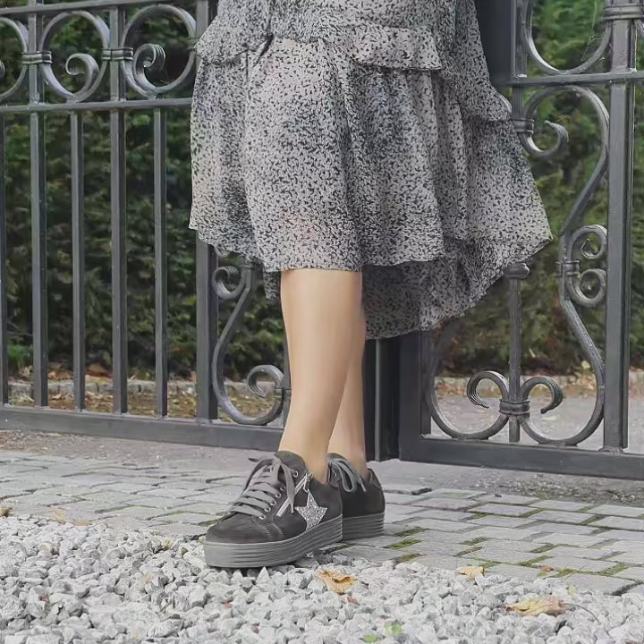 Star: Gray Suede & Glitz