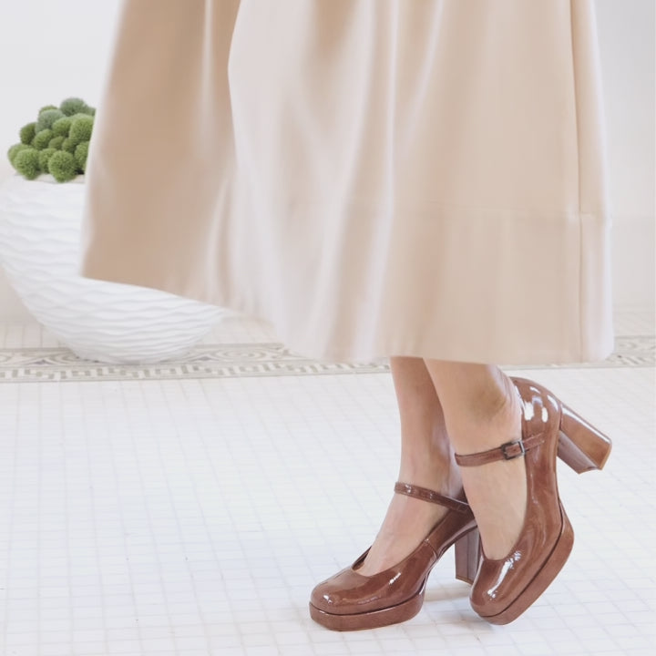 Gerri: Mocha Patent Leather