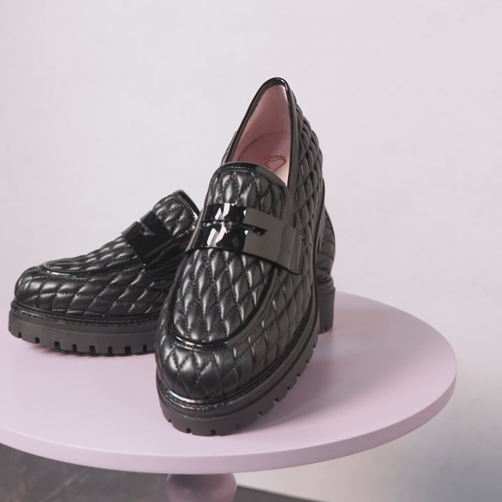 Fantasy: Black Quilted Leather