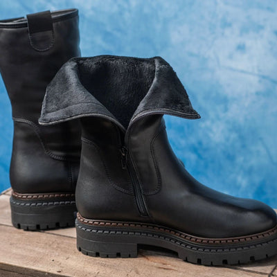 Boots Stella: Black Leather Sole Bliss USA