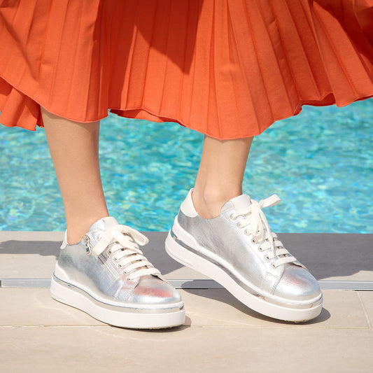 Glee: Silver Leather Shoes Sole Bliss