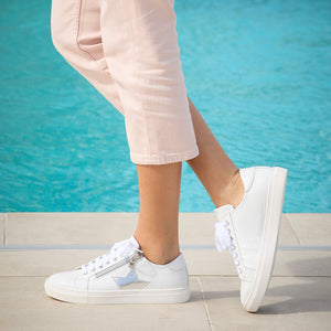 Starlight: White Leather & Silver Shoes Sole Bliss