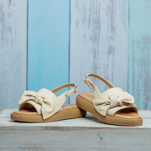 Shoes Bonnie: Cream Leather Sole Bliss USA