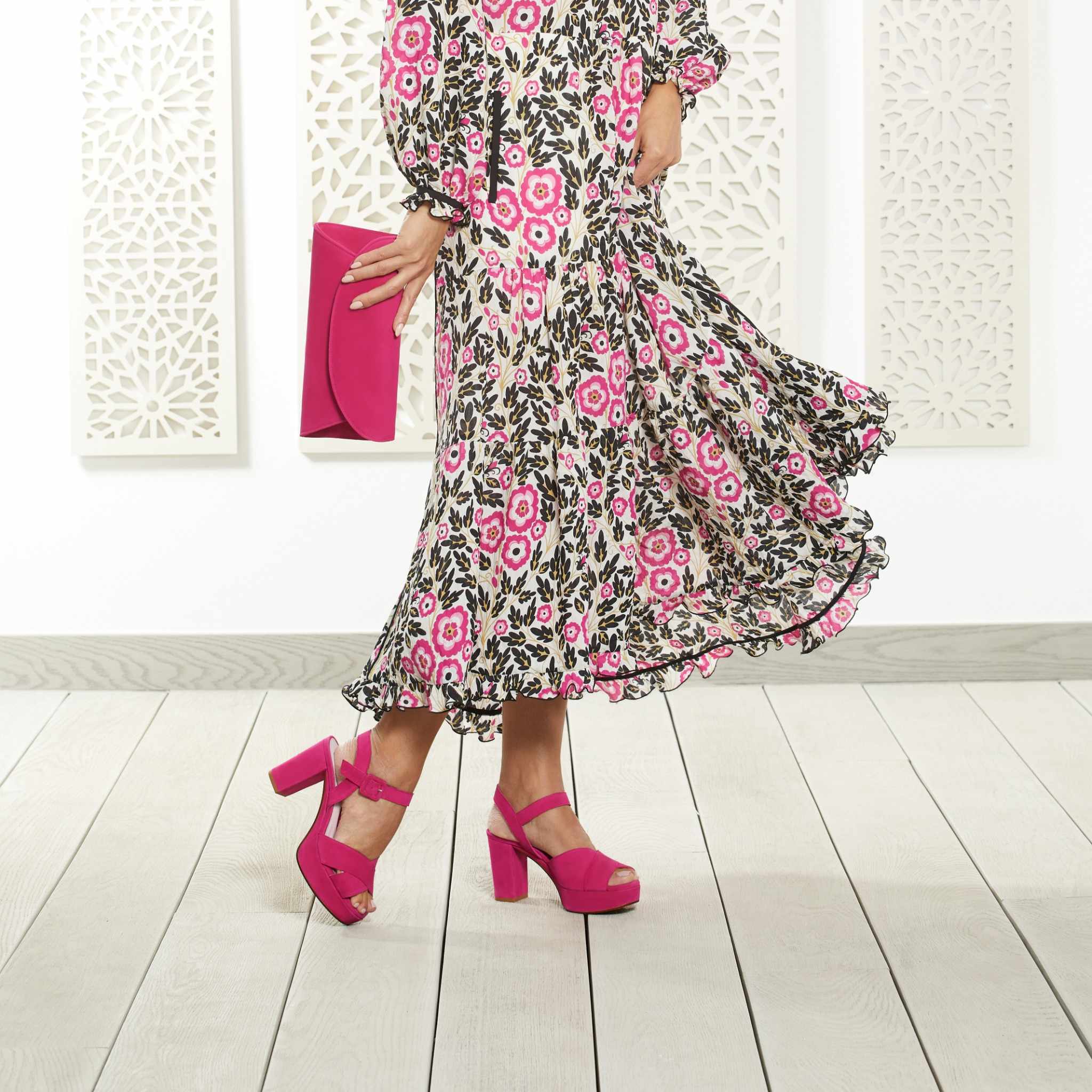 Ruby: Hot Pink Suede Shoes Sole Bliss