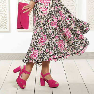 Ruby: Hot Pink Suede Shoes Sole Bliss