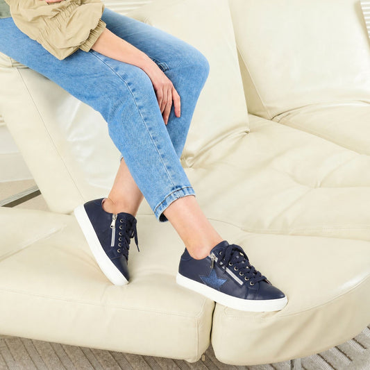 Starlight: Navy Leather & Metallic Shoes Sole Bliss