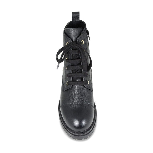 Tread: Black Leather Boots Sole Bliss