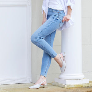 Shoes Verity: Pale Gray Leather Sole Bliss USA