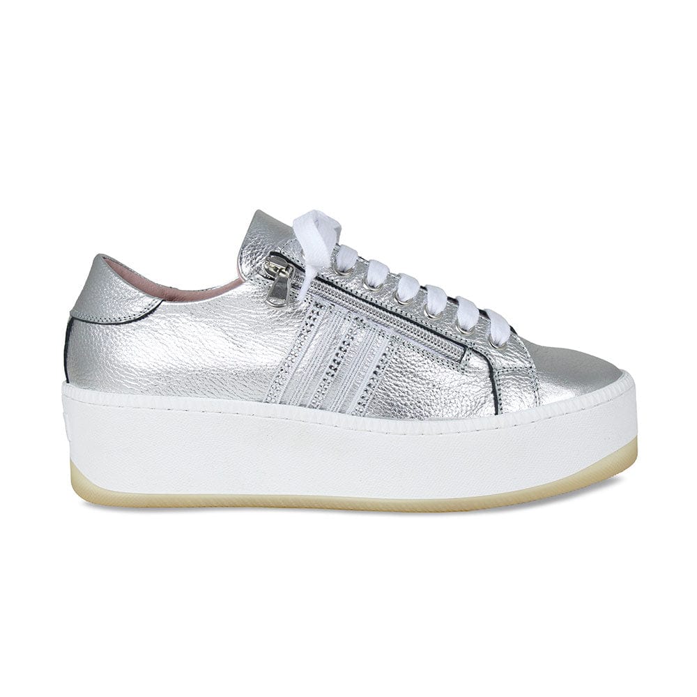 Disco: Silver Leather - Comfortable Silver Sneakers | Sole Bliss – Sole ...