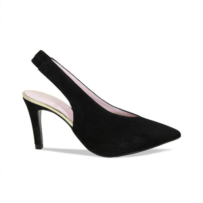 L'AGENCE Zola Pump in Black Suede