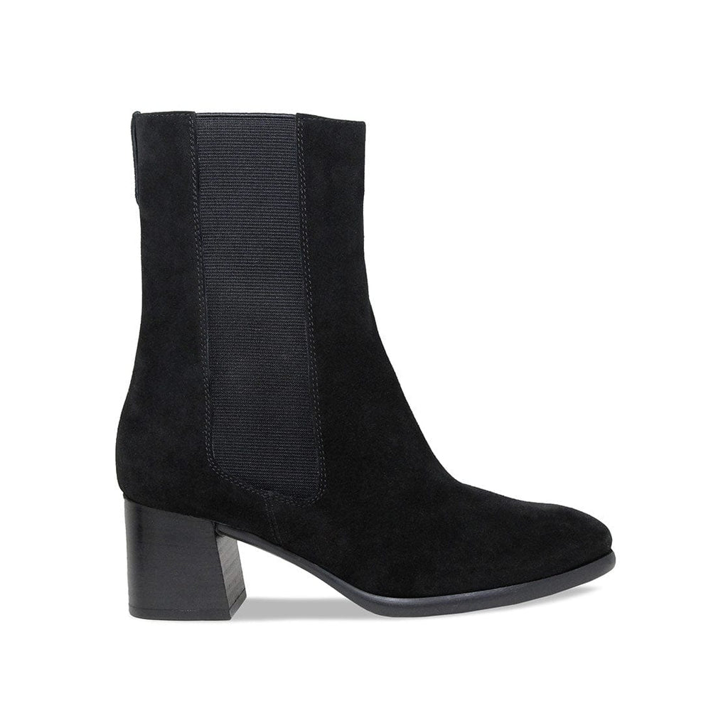 Fern Black Suede Mid Calf Boots for Bunions Sole Bliss USA