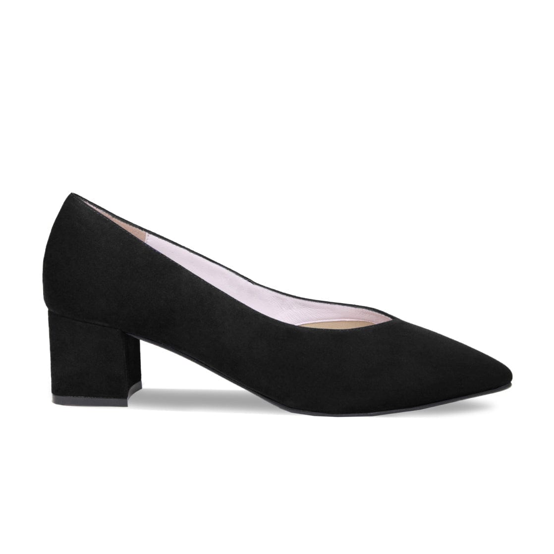 Block Heel Court Shoe in Black Suede - Froggie ZA your step, our shoes –  Froggie Shoes