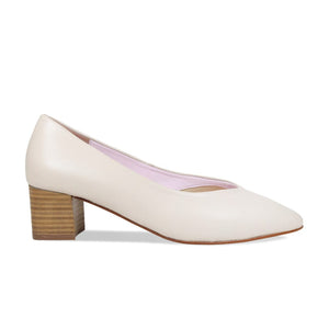 Shoes Ingrid: Cream Leather Sole Bliss USA
