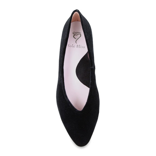 Ingrid-Glitz: Luxe Black Velvet Shoes Sole Bliss