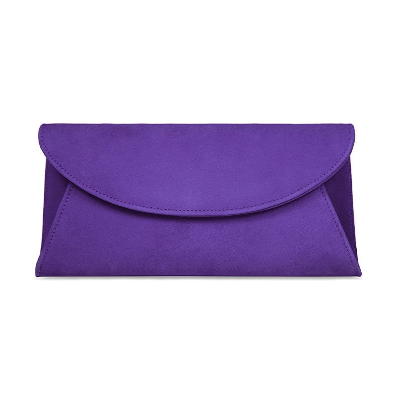 Jenna: Purple Suede – Envelope Clutch Purse | Sole Bliss