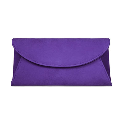 Jenna: Purple Suede – Envelope Clutch Purse | Sole Bliss