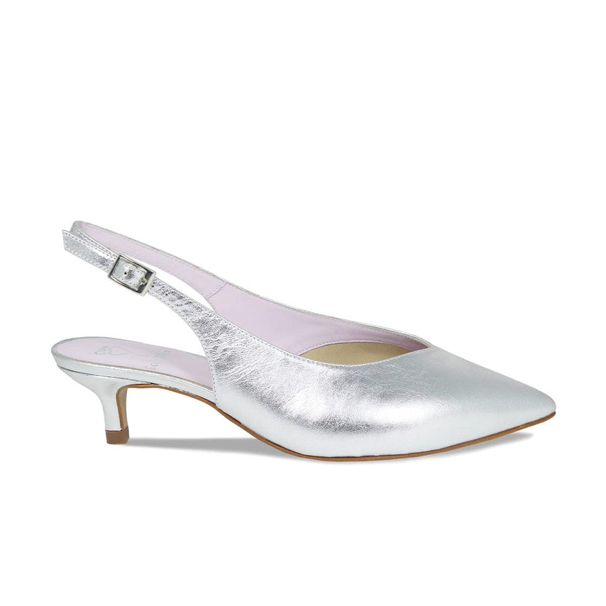 Kara: Silver Leather Shoes Sole Bliss