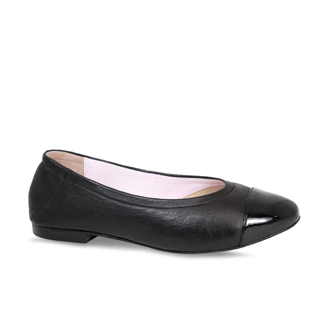 Luna: Black Leather – Stylish Ballet Flats for Bunions – Sole