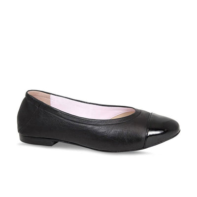 Luna: Black Leather – Stylish Ballet Flats for Bunions – Sole Bliss USA