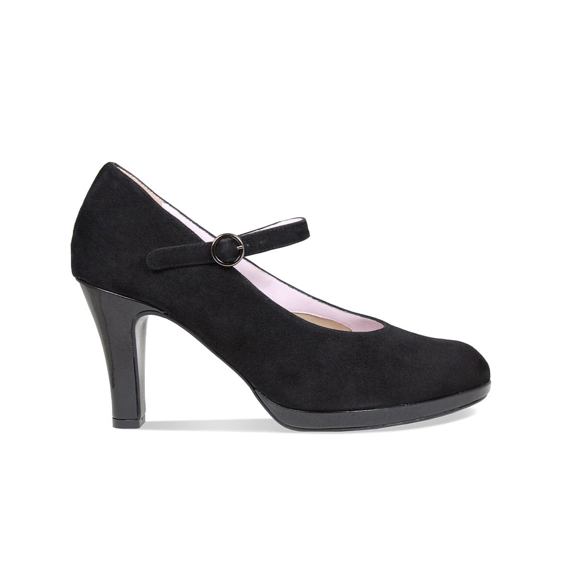 Madison: Black Suede – Comfortable Heels with Ankle Strap | Sole Bliss –  Sole Bliss USA
