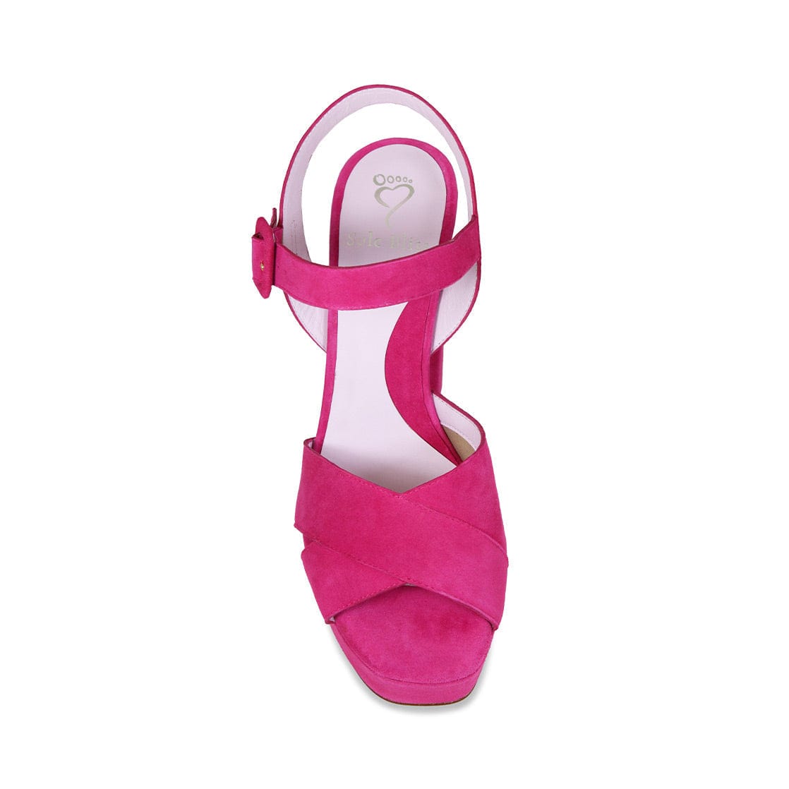 Block Heel Ankle Straps - Neon Pink 38