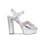 Remy: Silver Suede & Snake Print Leather