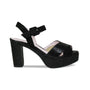 Ruby: Black Suede & Snake Print Leather