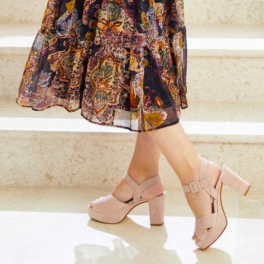 Ruby: Blush Suede Shoes Sole Bliss