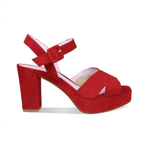 Shoes Ruby: Red Suede Sole Bliss USA