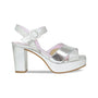 Ruby: Silver Suede & Snake Print Leather
