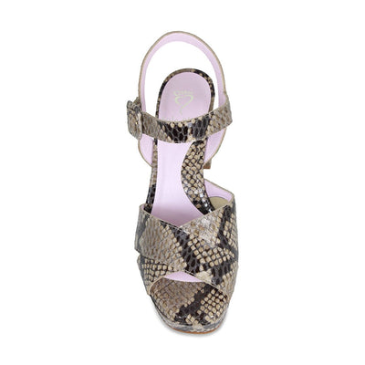 Ruby: Natural Snake Print Leather