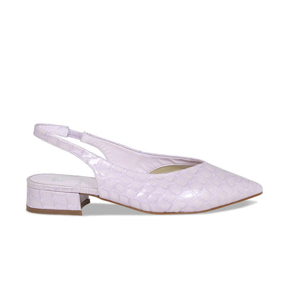 Sienna: Lilac Croc Patent Leather