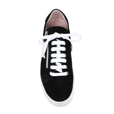 Star: Black Suede & White Leather