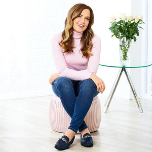 Shoes Tamara: Navy Snake Print Leather Sole Bliss USA